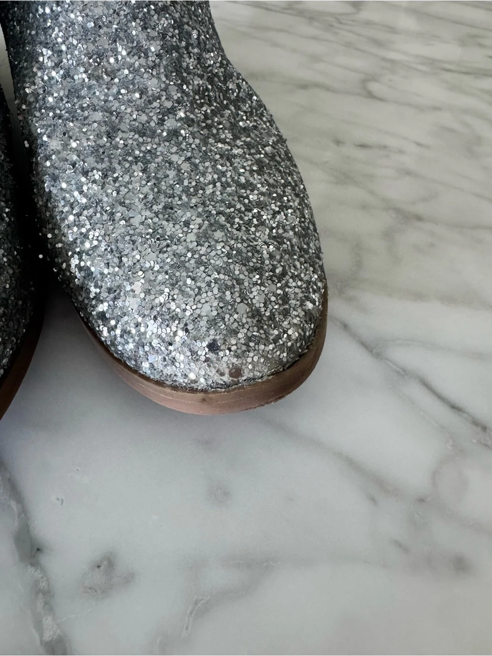 Glitter Girls Ankle Boots - Silver Sparkle J Crew Crewcuts